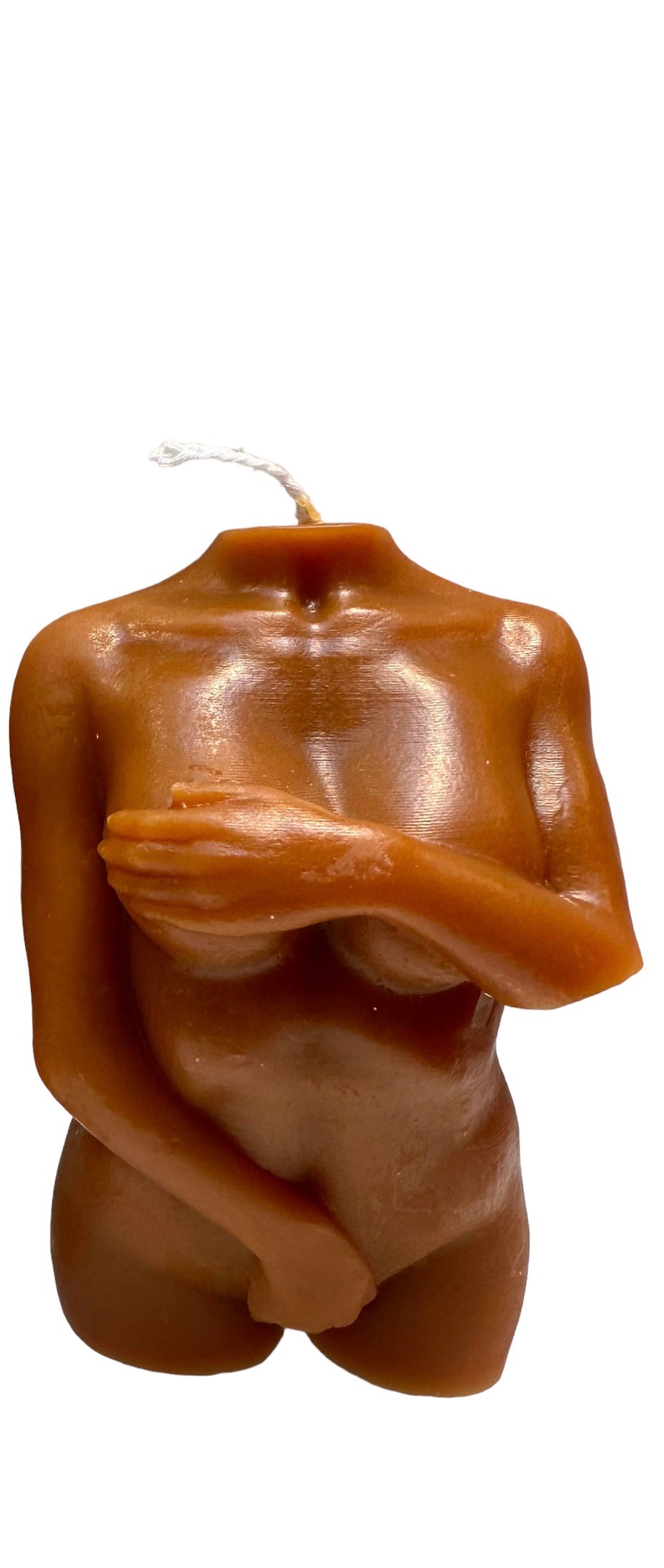 Body shape floral candle