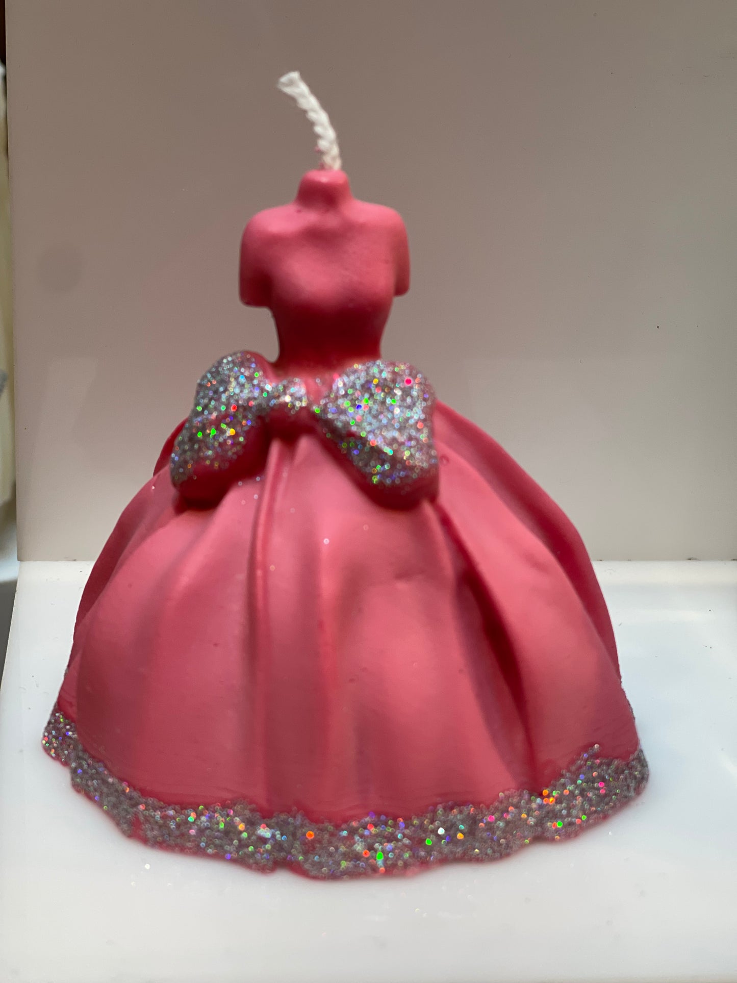 Bride dress floral candle