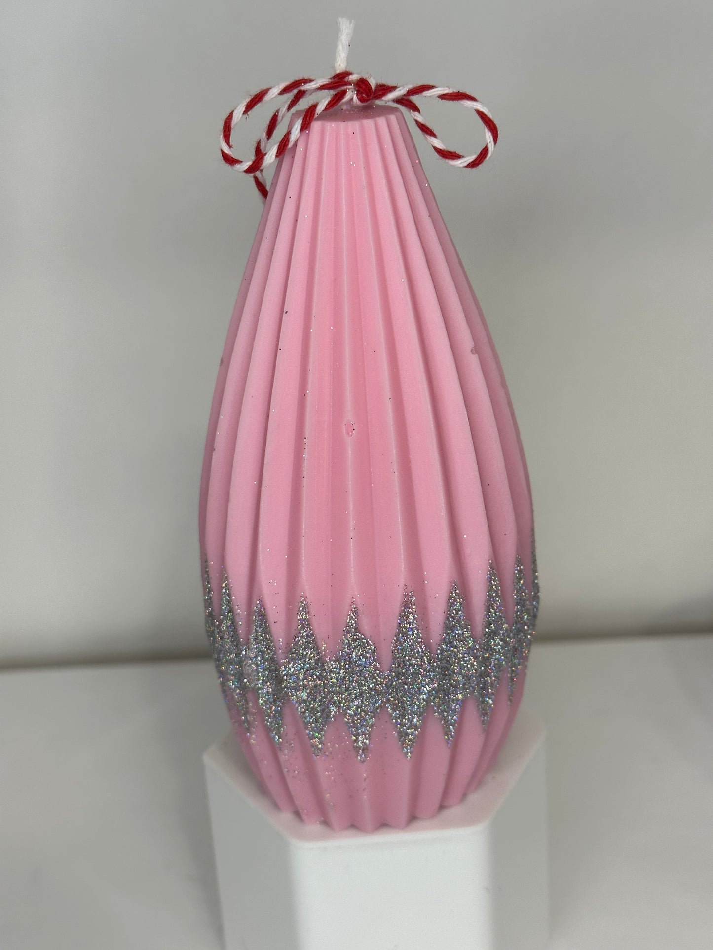 Floral pillar candle