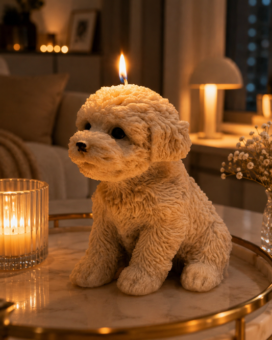 Floral Dog candle