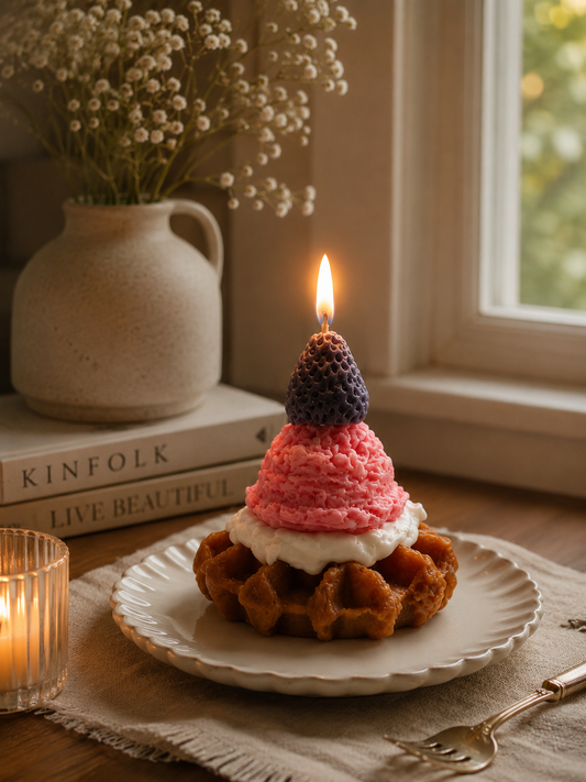 Waffle candles