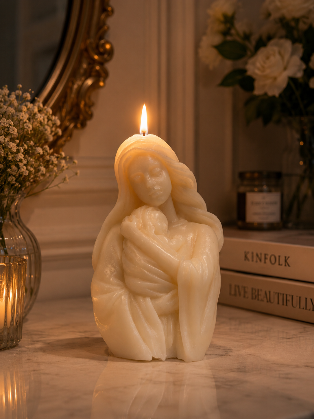 Mother pillar candle