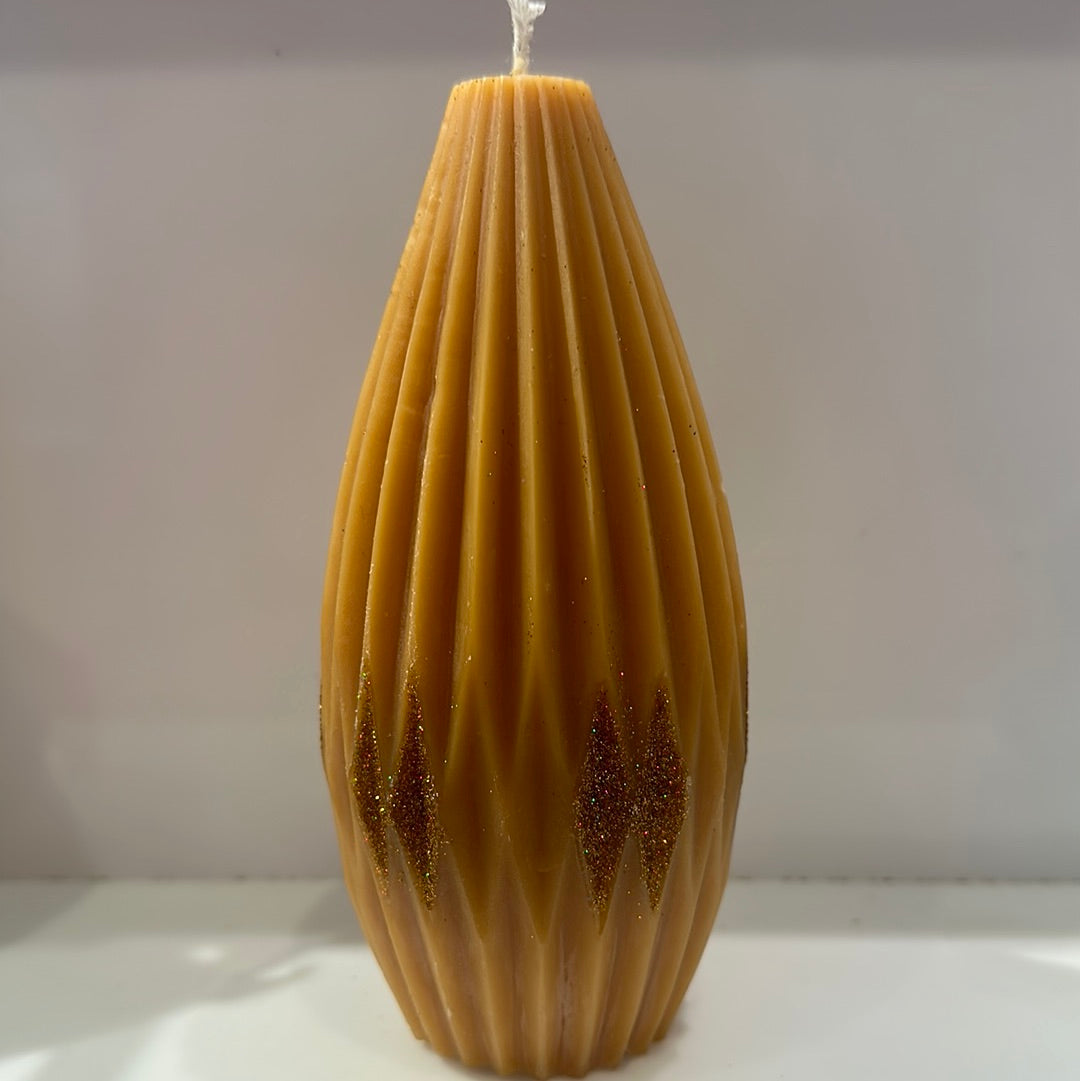 Floral bottle shape candle